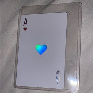 Ace of Hearts Playing Card with Holographic Heart
